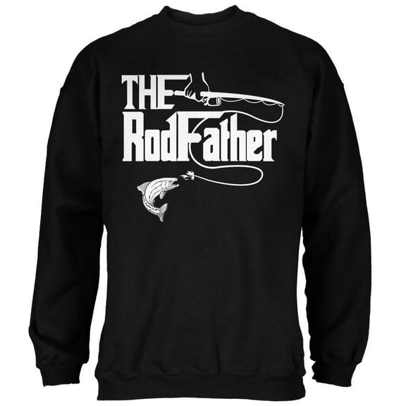 Father's Day Rod Father Fishing Mens Sweatshirt Black MD