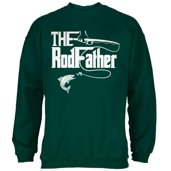 Father's Day Rod Father Fishing Mens Sweatshirt Forest Green SM