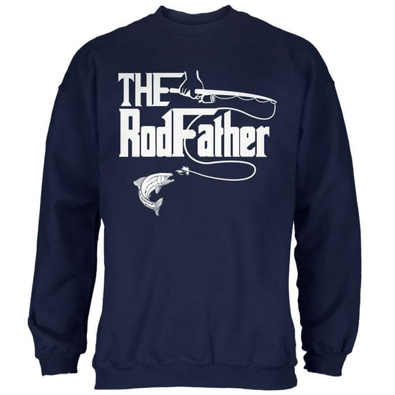 Father's Day Rod Father Fishing Mens Sweatshirt Navy 3X-LG