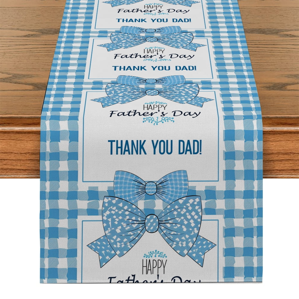 Father's Day Runners for Dining Table ration Accessories Bow Dinning ...