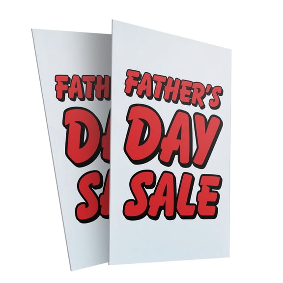 Father’s Day Sale (2-Pack) 24 Inch x 36 Inch Plastic Signs | Sign Insert 4mm Corrugated Plastic Signs Storefront Window Poster | Special Offers, Retail Promotions, Gift Ideas | Made in