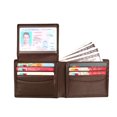 thumbnail image 1 of Father's Day Saving Mabella Genuine Leather Bifold Brown Wallet RFID Blocking ID Credit Card Travel Anti Theft Father's Day Gift for Men, 1 of 5