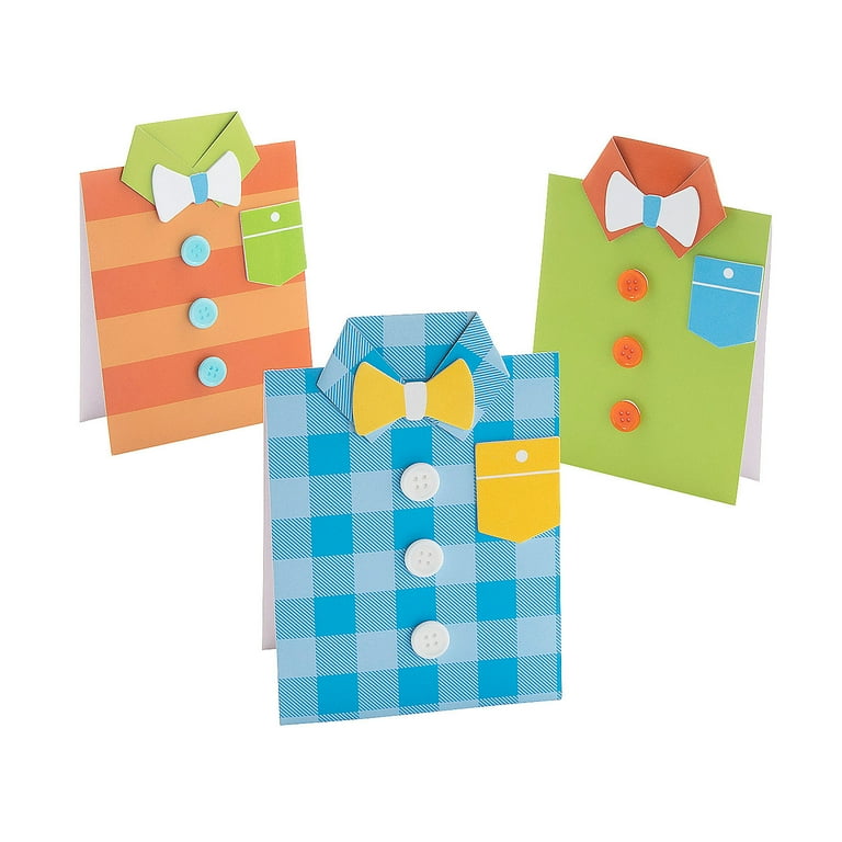 Father's Day Shirt Card Craft Kit, Makes 12, Craft Kits, Father's