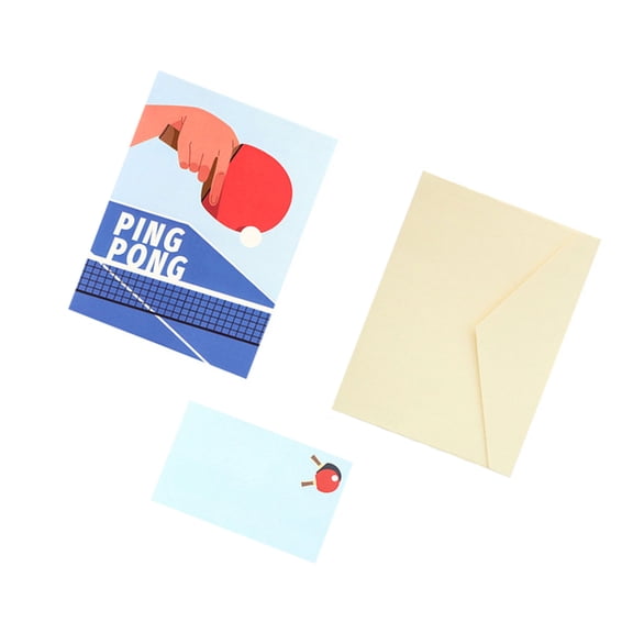 Father's Day Special 3D Table Tennis Themed Popup Card Handcrafted Paper Sculpture Greeting Card For Dad