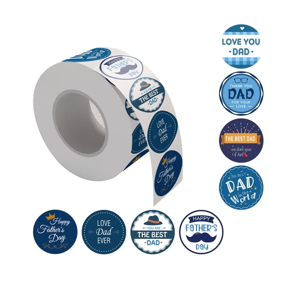 Father's Day Stickers 500pcs/roll Envelope Seal Label Decal Supplies for Festival Party Favor Sealing Wrapping
