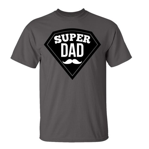 Father's Day Super DAD Short Sleeve T-Shirt-Charcoal-5XL