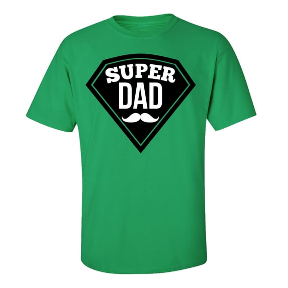 Father's Day Super DAD Short Sleeve T-Shirt-Green-4XL