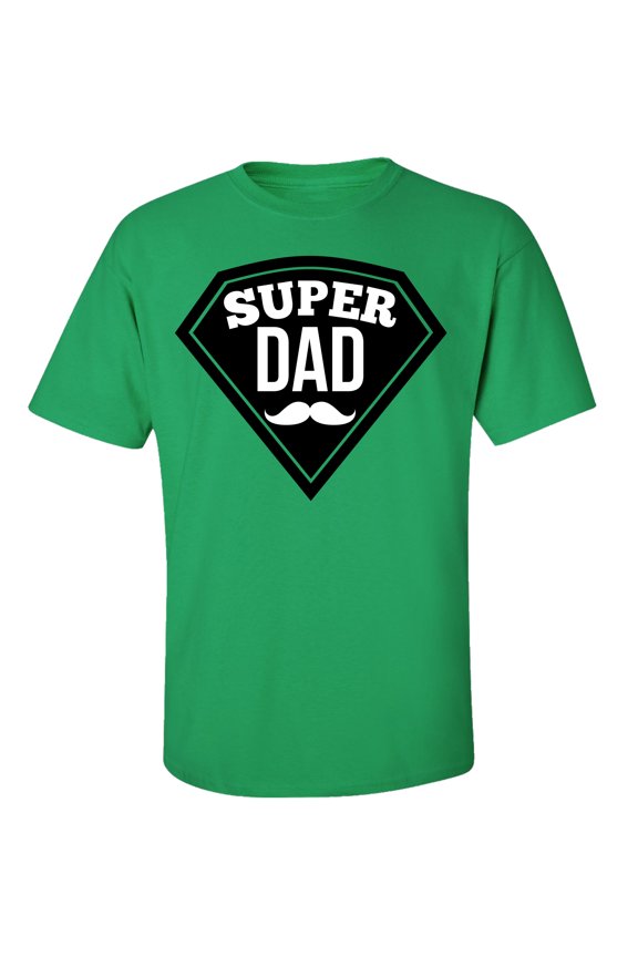 Father's Day Super DAD Short Sleeve T-Shirt-Green-6XL