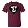 thumbnail image 1 of Father's Day Super DAD Short Sleeve T-Shirt-Maroon-Small, 1 of 4