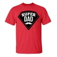 thumbnail image 1 of Father's Day Super DAD Short Sleeve T-Shirt-Red-Small, 1 of 4