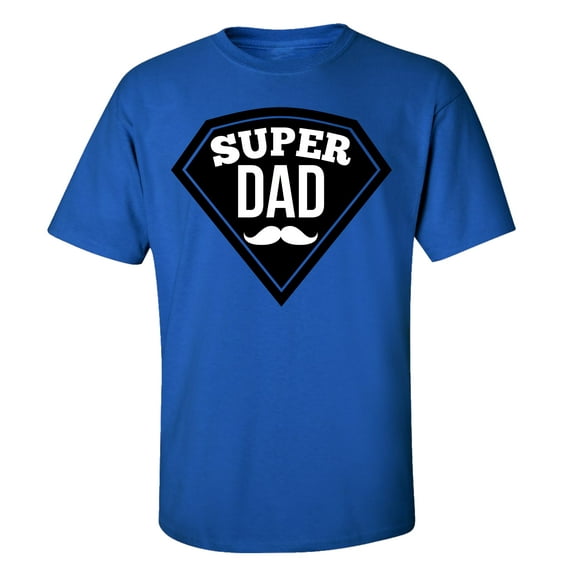 Father's Day Super DAD Short Sleeve T-Shirt-Royal-XL