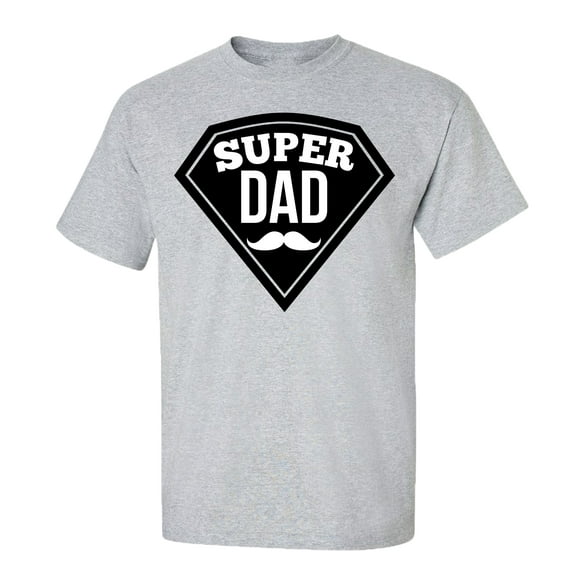 Father's Day Super DAD Short Sleeve T-Shirt-Sports gray-6XL