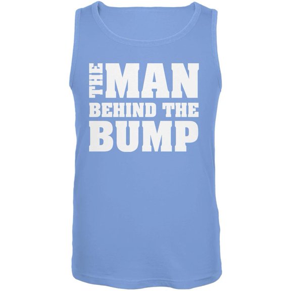 Father's Day The Man behind the Bump Carolina Blue Adult Tank Top - Medium