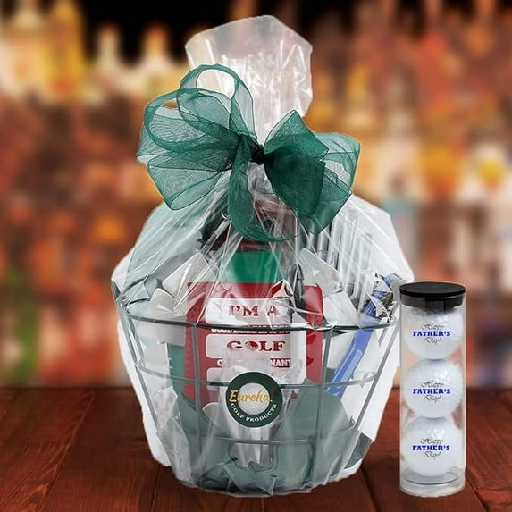 Father's Day Themed Golf Gift Basket | Personalized Gift for Dad | 12 Essential Accessories for Golfers | Eureka Golf Products