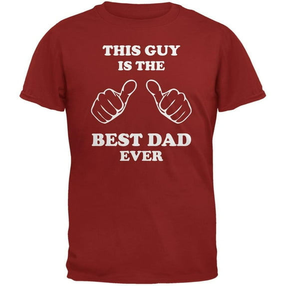 Father's Day This Guy Best Dad Ever Cardinal Red Adult T-Shirt - 2X-Large