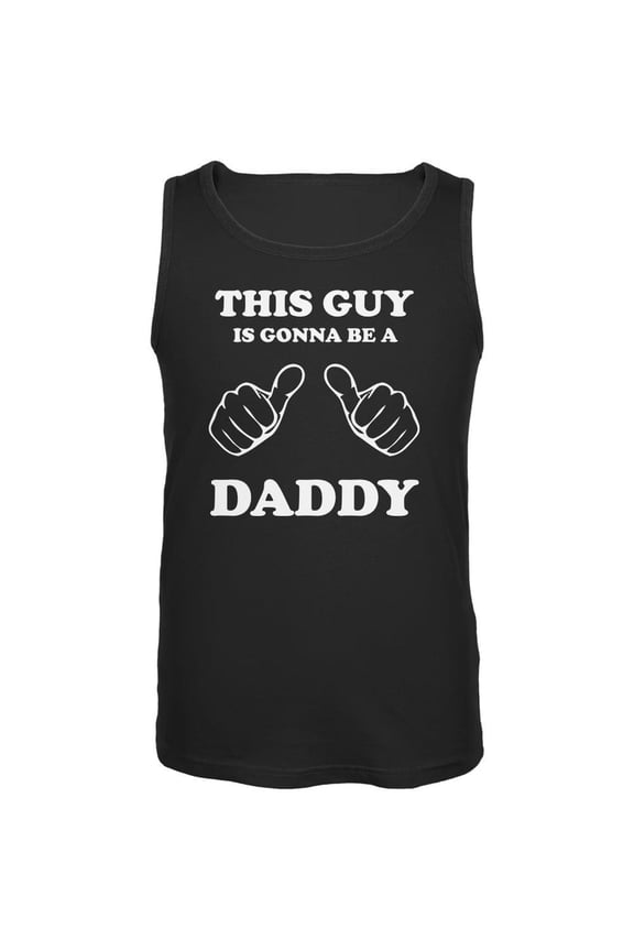 Father's Day This Guy is Gonna Be a Daddy Black Adult Tank Top - Medium