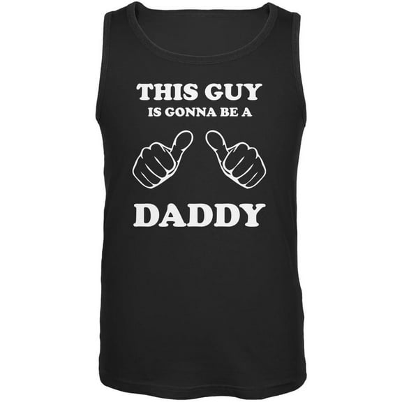 Father's Day This Guy is Gonna Be a Daddy Black Adult Tank Top - Small