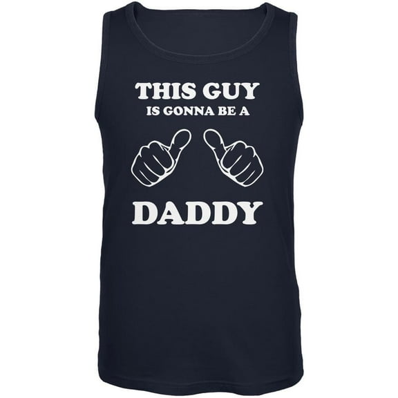 Father's Day This Guy is Gonna Be a Daddy Navy Adult Tank Top - Large