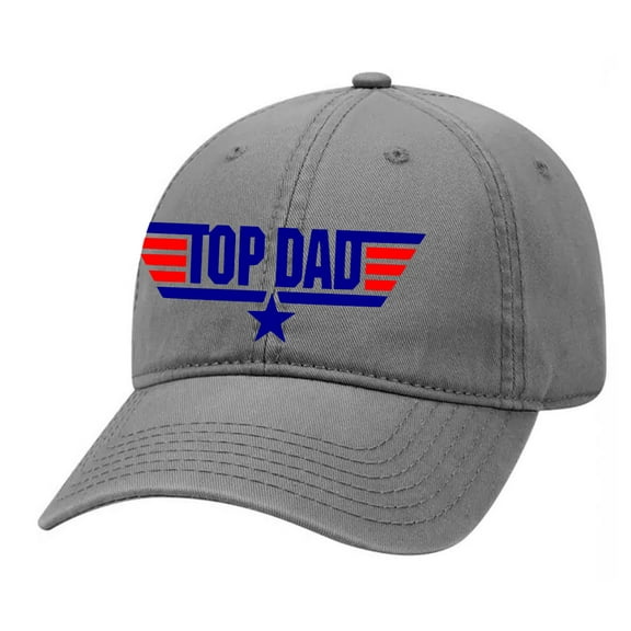 Father's Day Top Dad Mens Twill Dad Hat Adjustable Baseball Cap, Grey