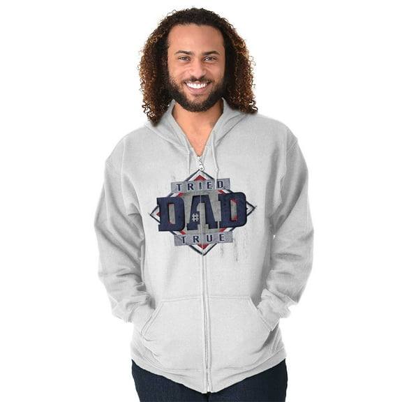 Father's Day Tried and True Dad Cool Zip Hoodie Sweatshirt Men Brisco Brands S