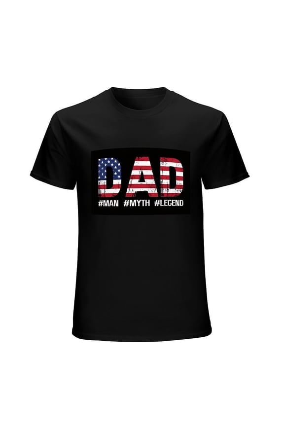Father's Day USA Flag Dad Man Myth Legend T-Shirt Gift for Men