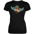 thumbnail image 1 of Father's Day - Vintage Dad Tattoo Black Juniors Soft T-Shirt - Small, 1 of 1