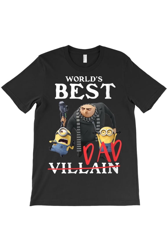 Father's Day World's Best Dad Funny Villain Parody Graphic H275 Unisex T-Shirt, Up to 5XL Available