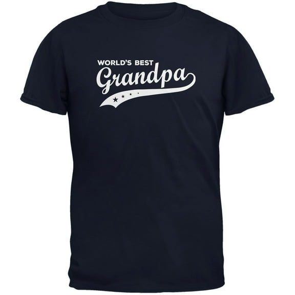 Father's Day - World's Best Grandpa Black Adult T-Shirt - 2X-Large