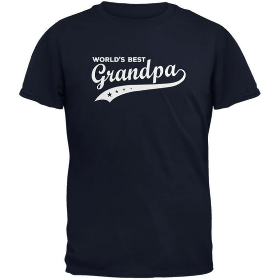 Father's Day - World's Best Grandpa Black Adult T-Shirt - 2X-Large