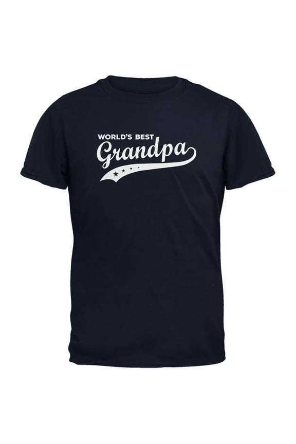 Father's Day - World's Best Grandpa Black Adult T-Shirt - X-Large