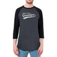 thumbnail image 1 of Father's Day World's Best Grandpa Mens Raglan T Shirt Heather Black-Black LG, 1 of 1