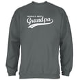thumbnail image 1 of Father's Day World's Best Grandpa Mens Sweatshirt Charcoal SM, 1 of 1