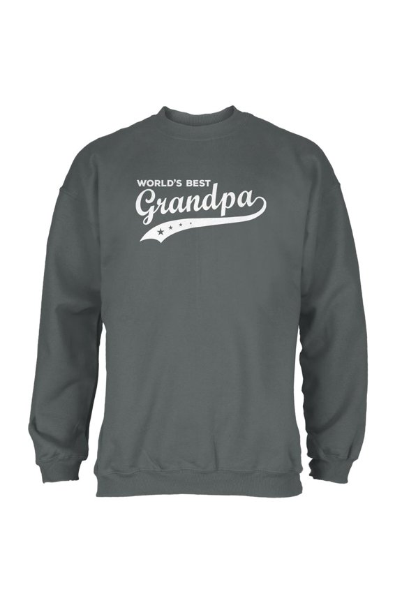 Father's Day World's Best Grandpa Mens Sweatshirt Charcoal X-LG