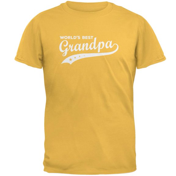 Father's Day World's Best Grandpa Mens T Shirt Honey 2XL