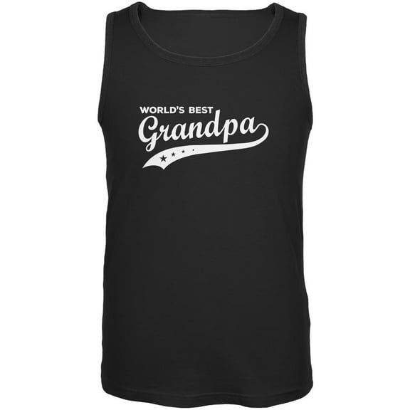 Father's Day World's Best Grandpa Mens Tank Top Black SM