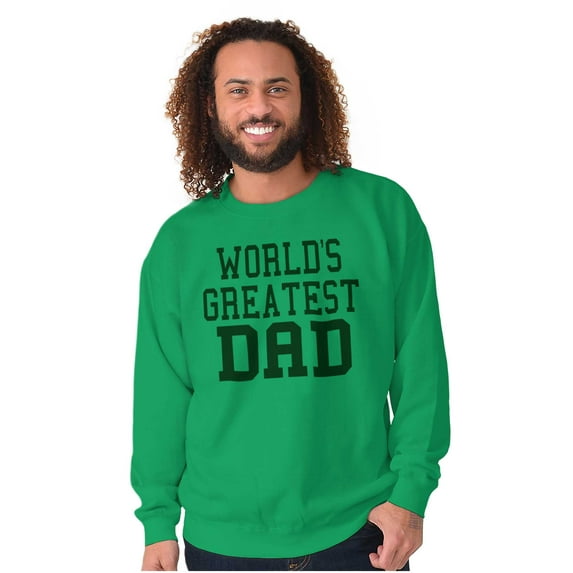 Father's Day World's Greatest Dad Men's Big & Tall Crewneck Sweatshirt Brisco Brands 3X