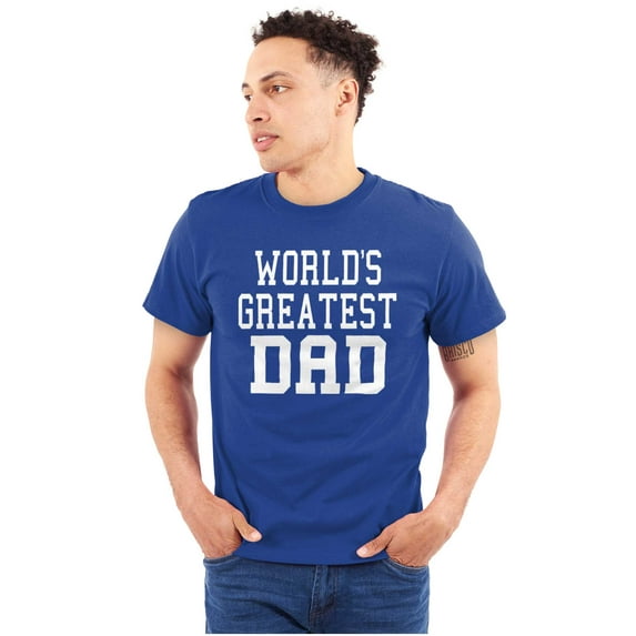 Father's Day World's Greatest Dad Men's Big & Tall Crewneck Graphic Tee Brisco Brands 2X