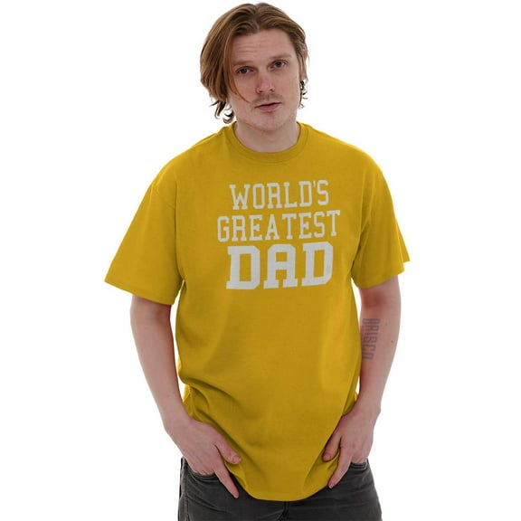 Father's Day World's Greatest Dad Men's Big & Tall Crewneck Graphic Tee Brisco Brands 3X