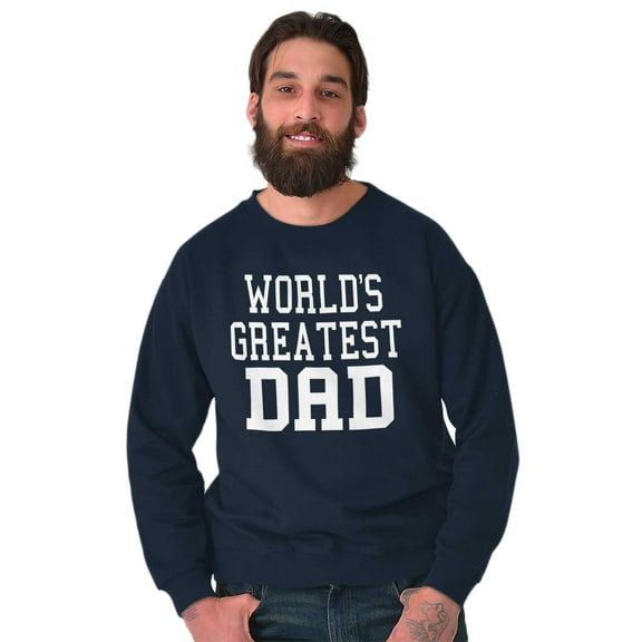 Father's Day World's Greatest Dad Men's Big & Tall Crewneck Sweatshirt Brisco Brands 2X