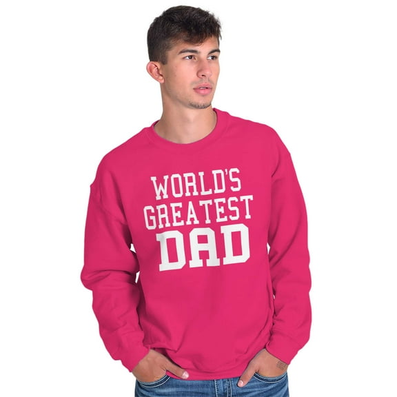 Father's Day World's Greatest Dad Men's Big & Tall Crewneck Sweatshirt Brisco Brands 3X