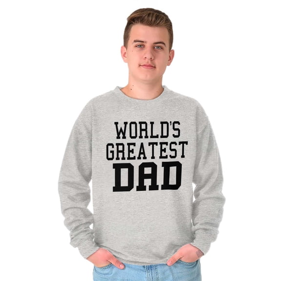 Father's Day World's Greatest Dad Men's Crewneck Sweatshirt Brisco Brands S
