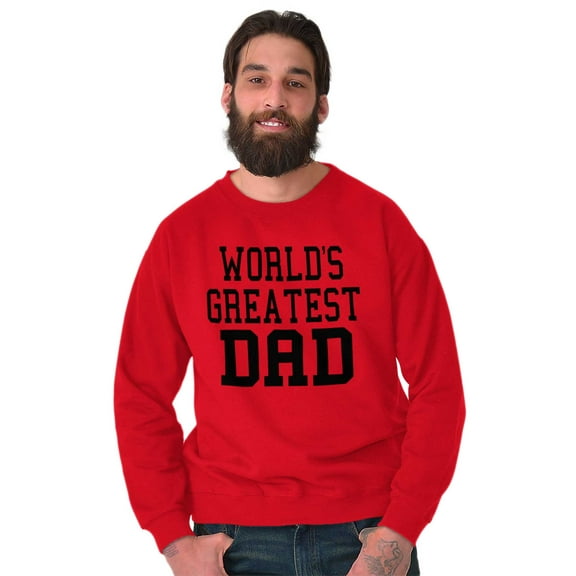 Father's Day World's Greatest Dad Men's Crewneck Sweatshirt Brisco Brands S