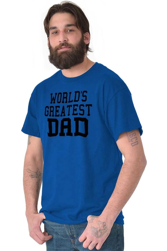 Father's Day World's Greatest Dad Men's Graphic T Shirt Tees Brisco Brands L