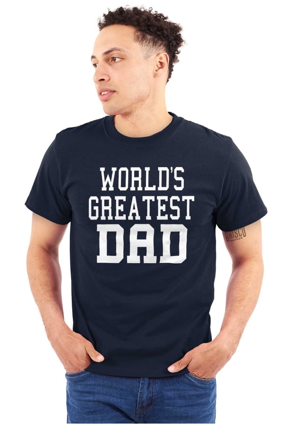 Father's Day World's Greatest Dad Men's Graphic T Shirt Tees Brisco Brands L