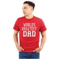 thumbnail image 1 of Father's Day World's Greatest Dad Men's Graphic T Shirt Tees Brisco Brands X, 1 of 6