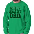 thumbnail image 1 of Father's Day World's Greatest Dad Men's Long Sleeve Tee T Shirt Brisco Brands 3X, 1 of 7