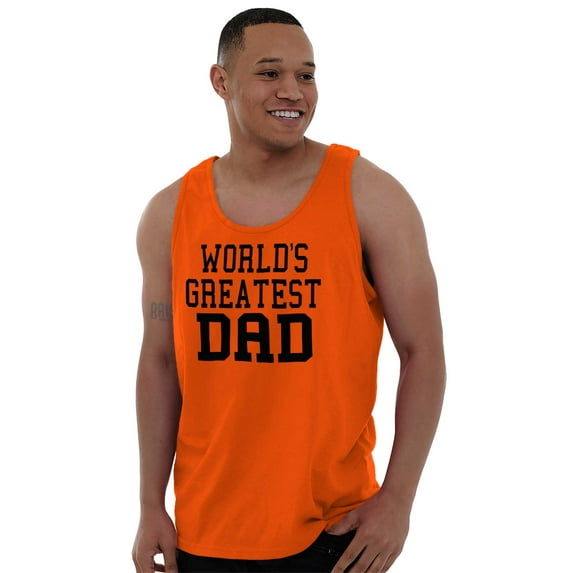 Father's Day World's Greatest Dad Tank Top Sleeveless Tee Men Brisco Brands S
