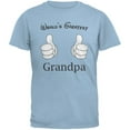 thumbnail image 1 of Father's Day - World's Greatest Grandpa Cartoon Light Blue Adult T-Shirt - Medium, 1 of 1
