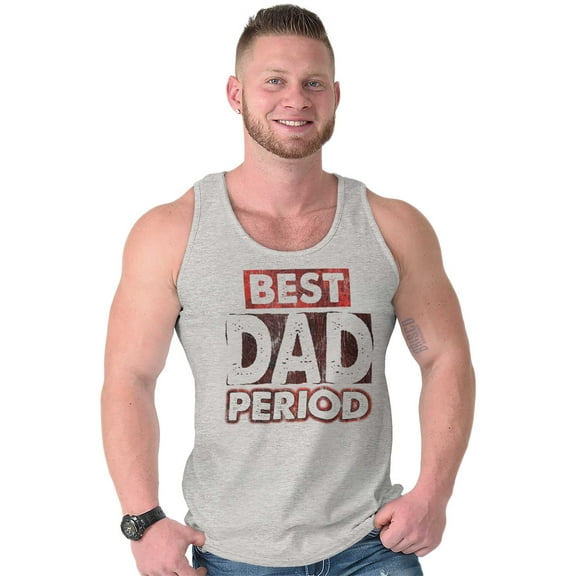 Father's Day Worlds Best Dad Period Mens Big & Tall Graphic Tank Top Brisco Brands 3X