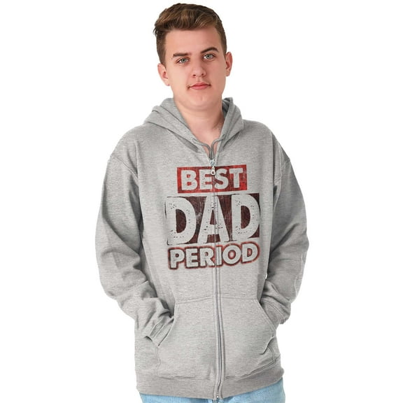 Father's Day Worlds Best Dad Period Zip Hoodie Sweatshirt Men Brisco Brands S